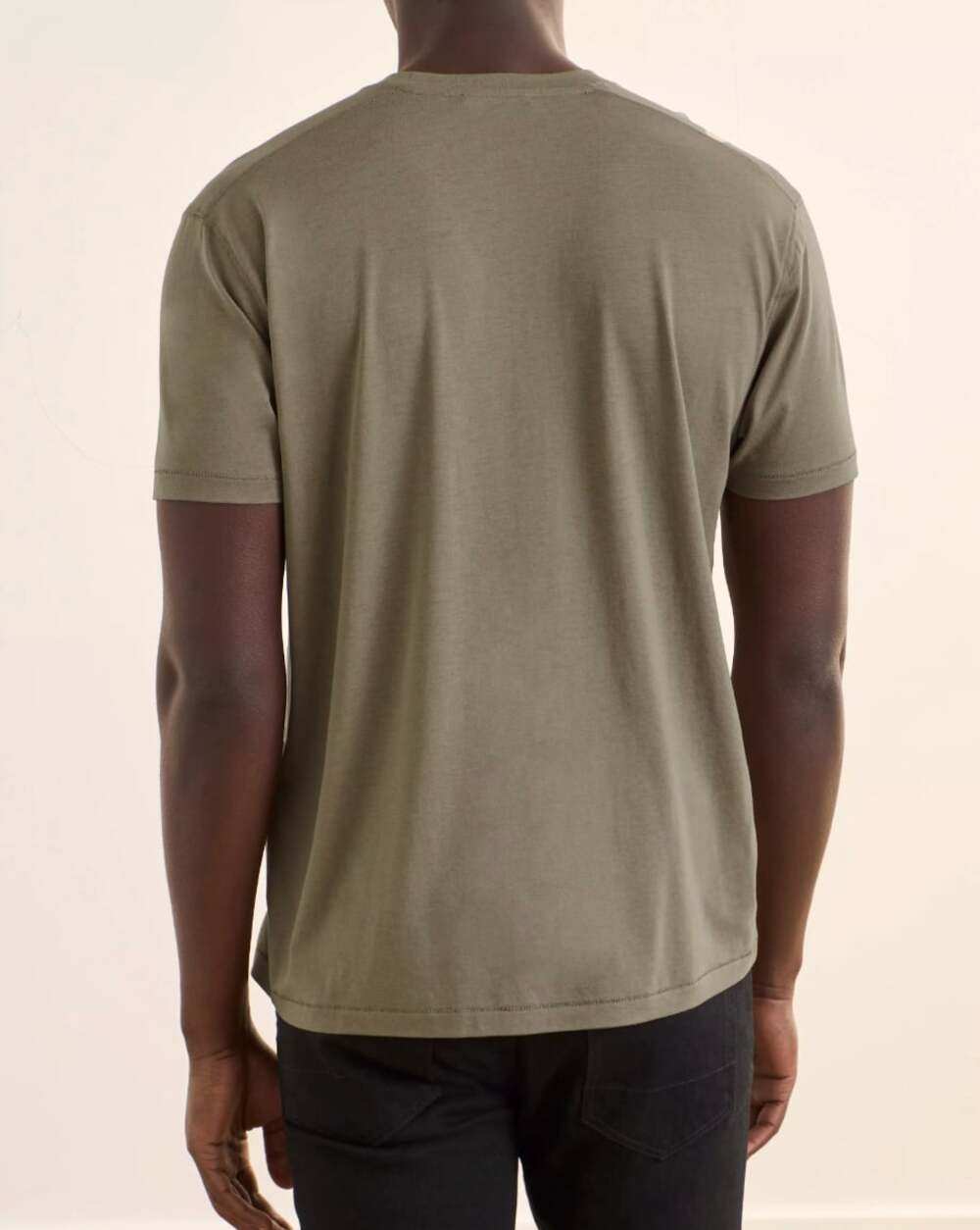 TOM FORD Lyocell-Cotton Crewneck T-Shirt in Taupe/Green Size 48 or US Medium - Picture 2 of 11